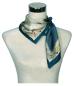 Preview: Foulard Shawl Silk Satin Modern Blue Green Wight